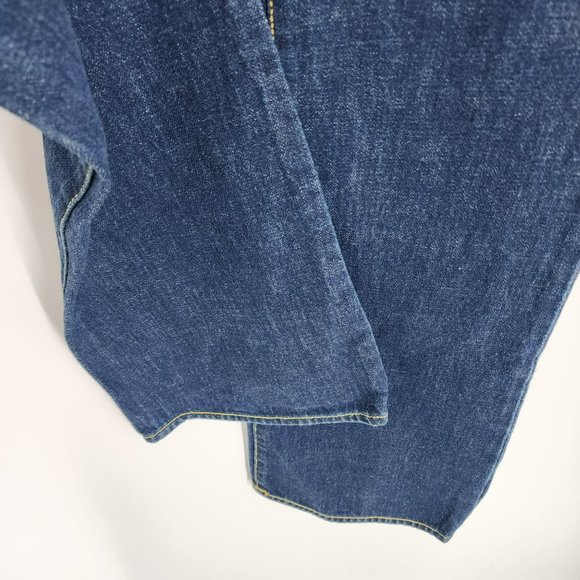 Paper Denim Cloth Jeans 28 Dark Wash Long Tall USA Made 100% Cotton Blue 38744 - Picture 5 of 10